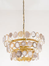 Slice Agate Tower Chandelier