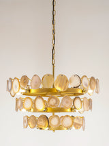 Slice Agate Tower Chandelier