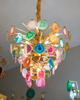 Slice Agate Tower Chandelier