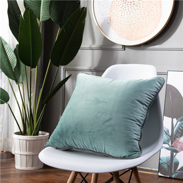 Solid Home Decor Sofa Cushion Cover For Chair Living Room Soft Velvet Pink Grey Yellow Throw Pillow Cover 45X45cm Pillowcases