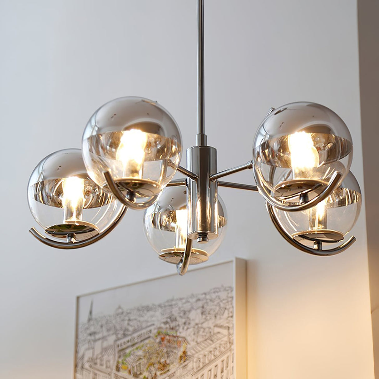 Space Ball Chandelier