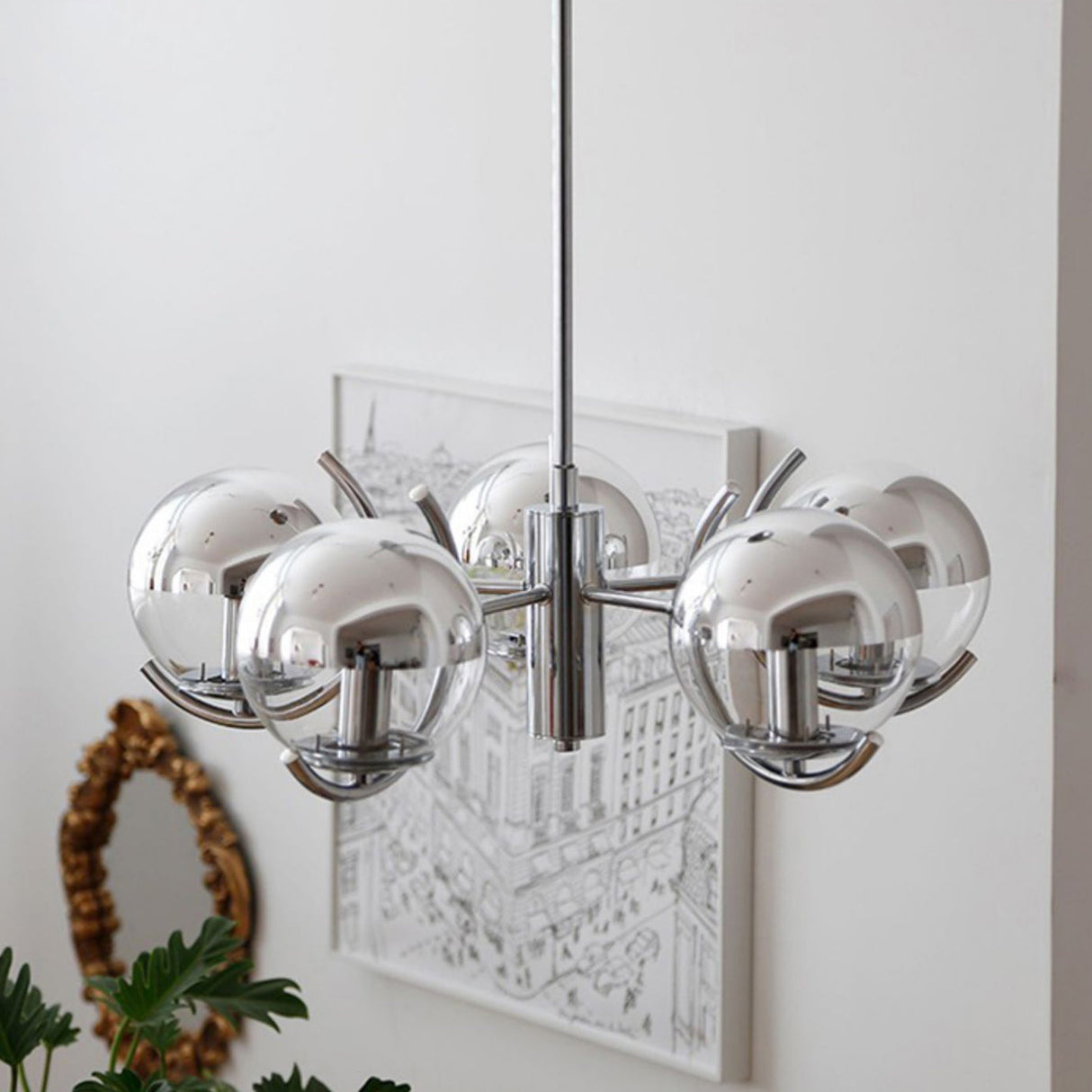 Space Ball Chandelier