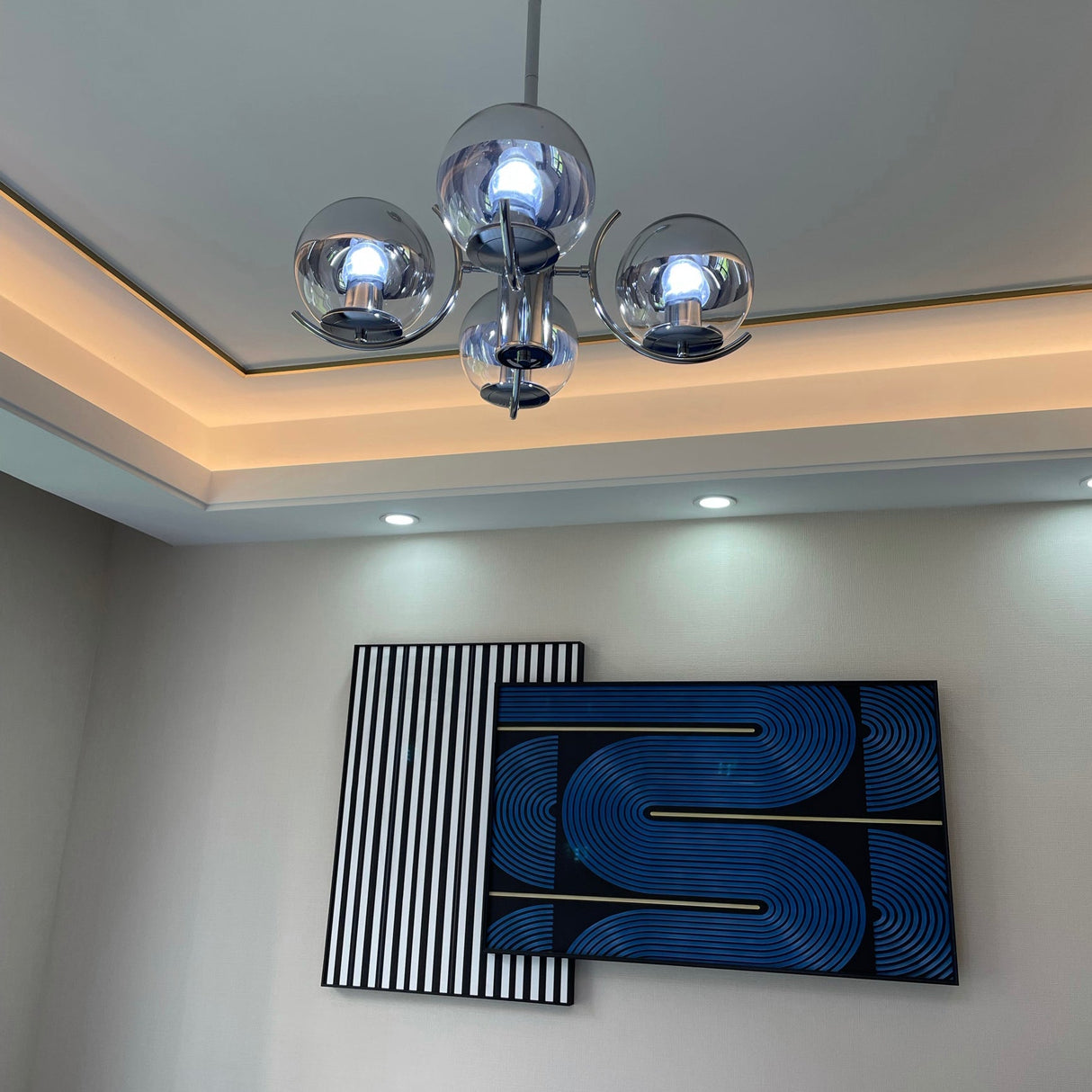 Space Ball Chandelier