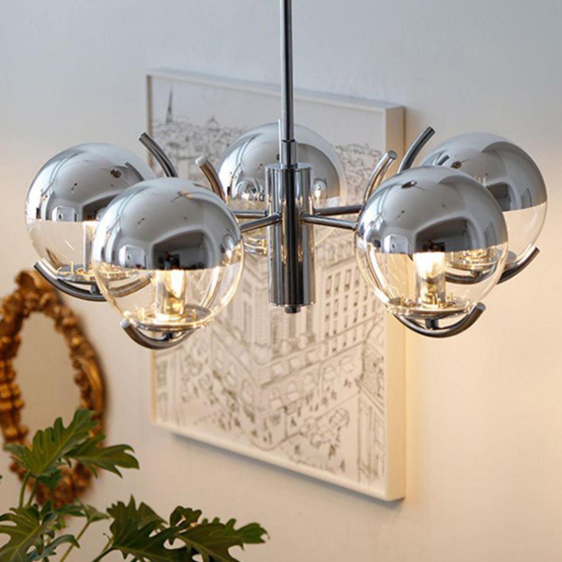 Space Ball Chandelier