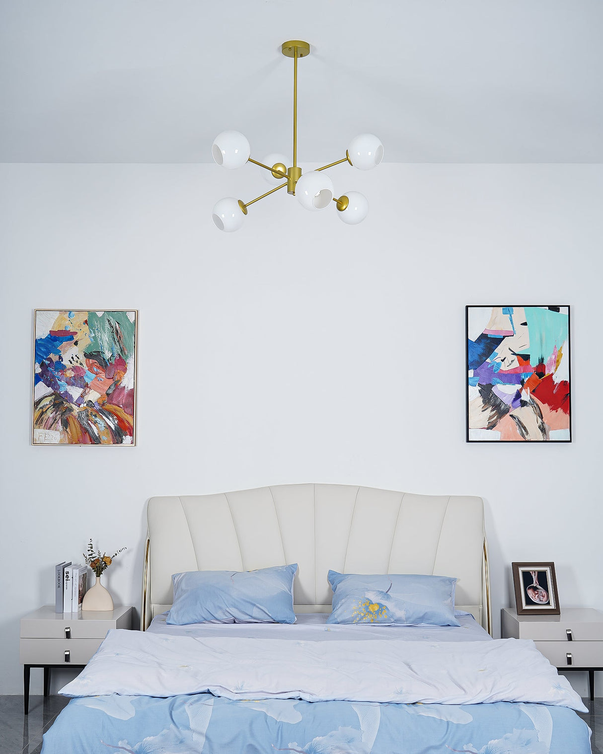 Staggered Glass 6-Light Chandelier