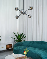 Staggered Glass 6-Light Chandelier