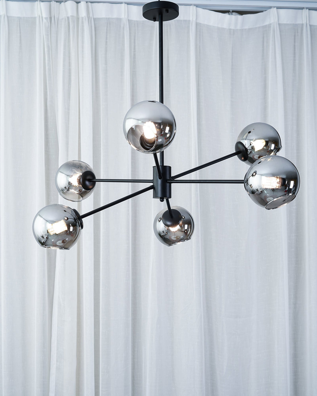 Staggered Glass 6-Light Chandelier