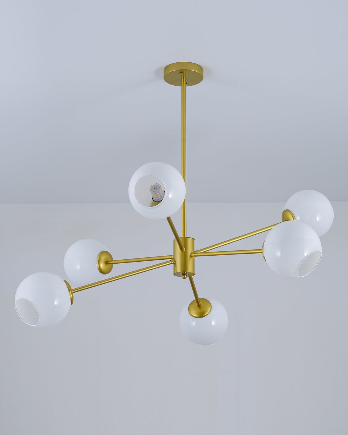 Staggered Glass 6-Light Chandelier