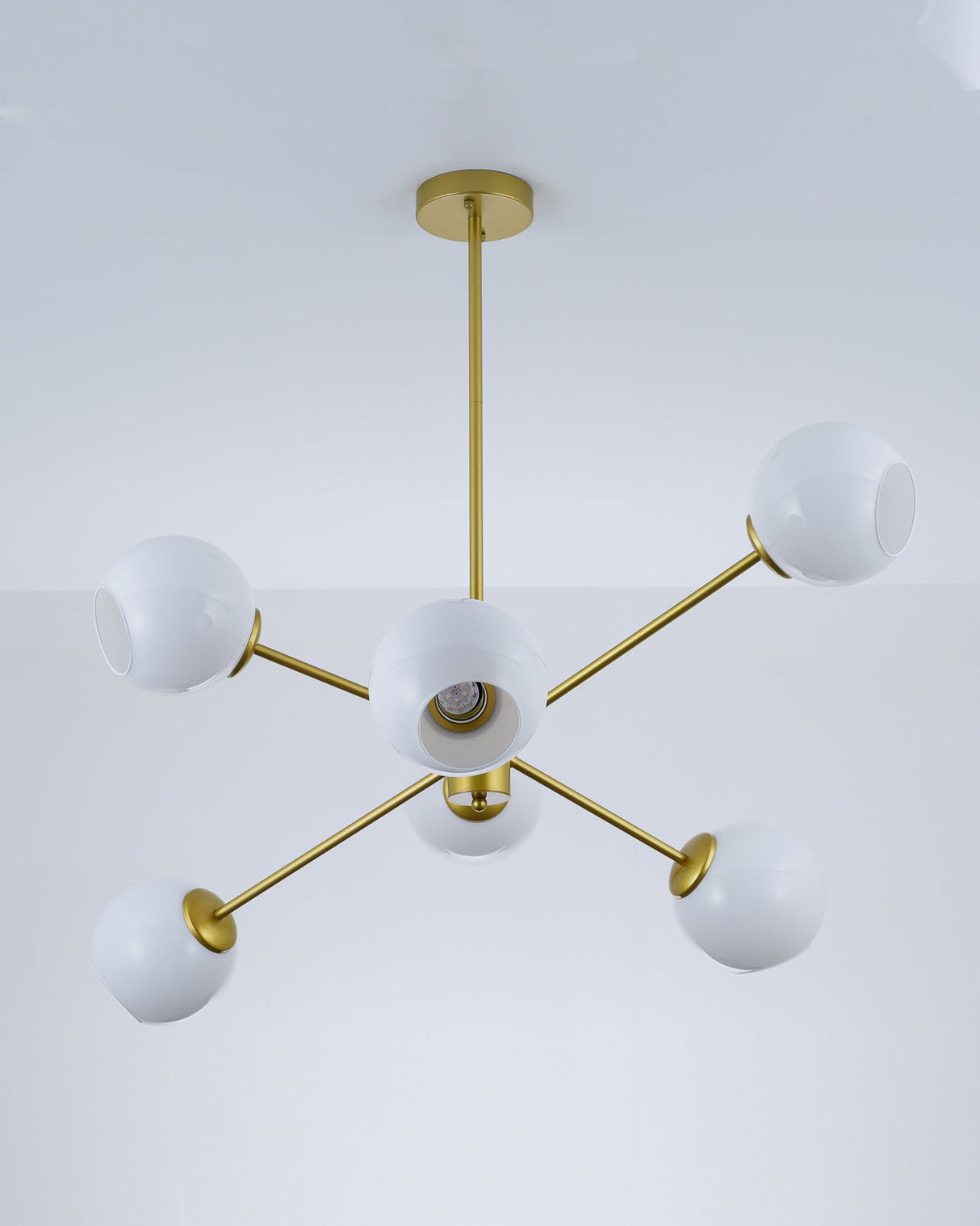 Staggered Glass 6-Light Chandelier