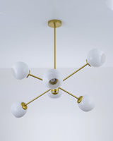 Staggered Glass 6-Light Chandelier