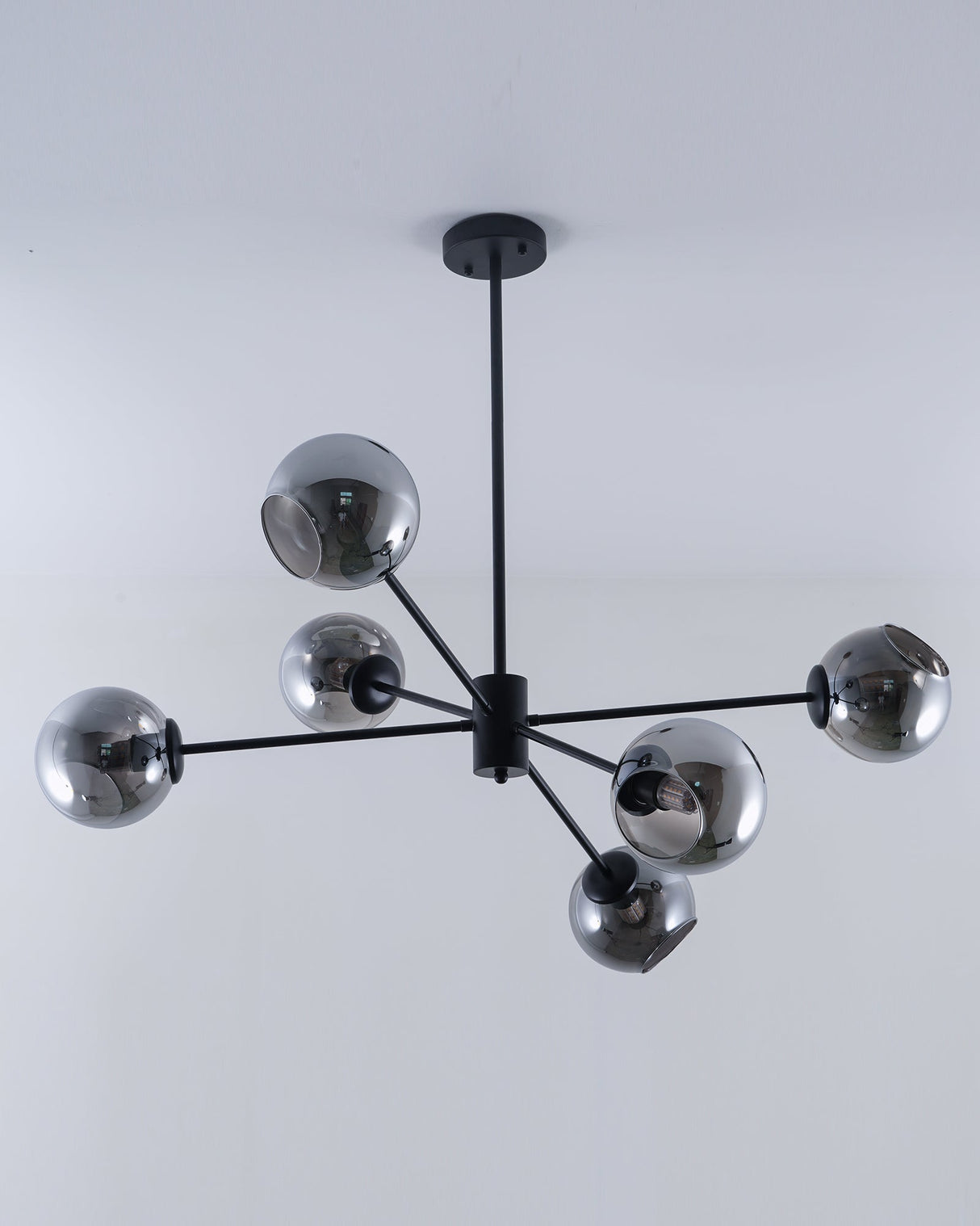Staggered Glass 6-Light Chandelier