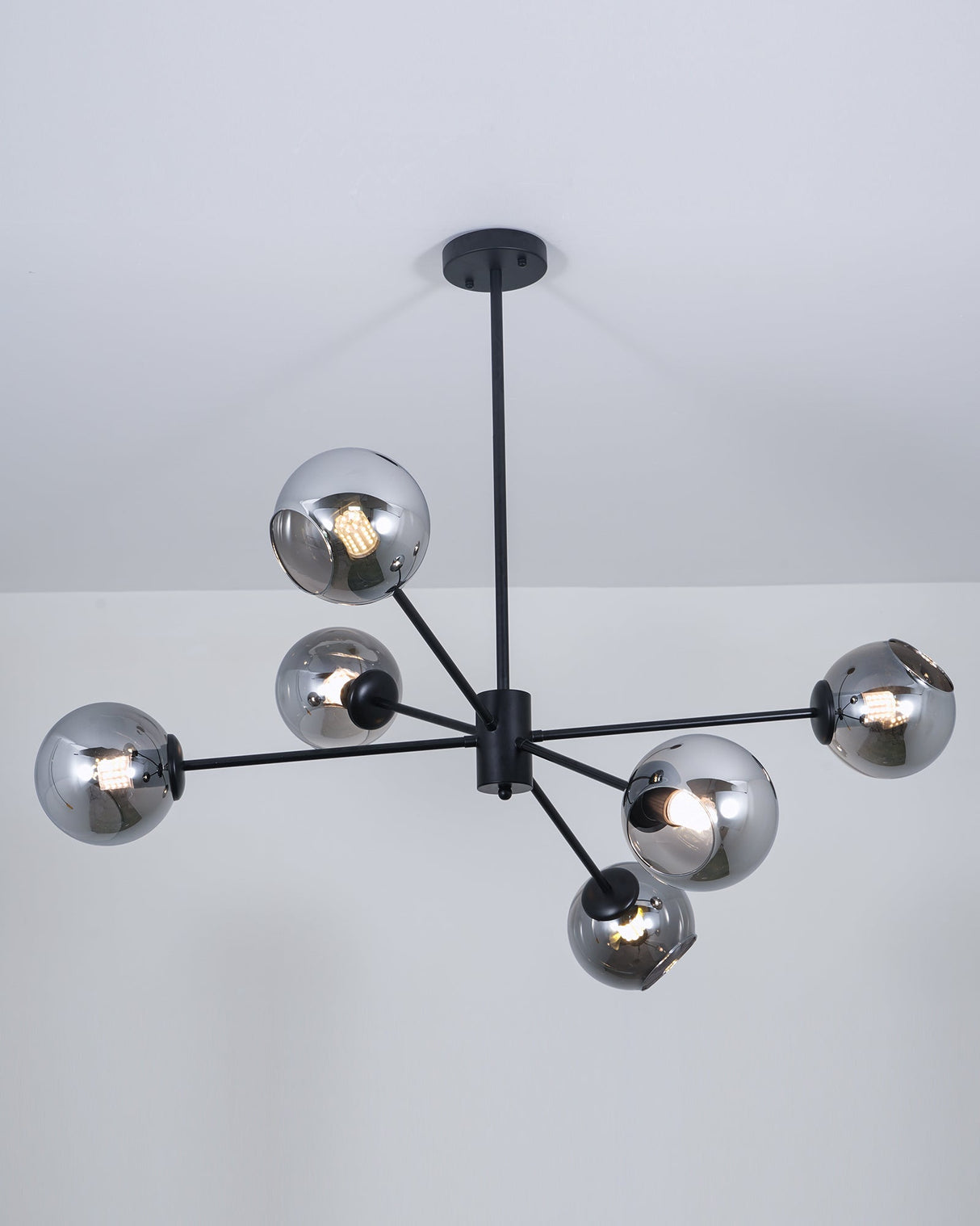 Staggered Glass 6-Light Chandelier