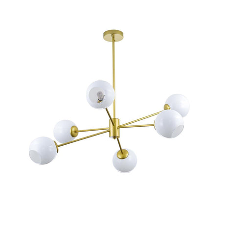 Staggered Glass 6-Light Chandelier