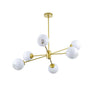 Staggered Glass 6-Light Chandelier