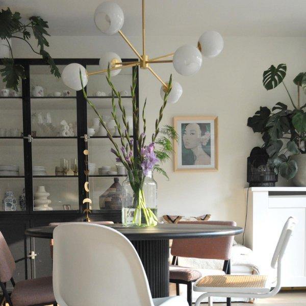Staggered Glass 6-Light Chandelier