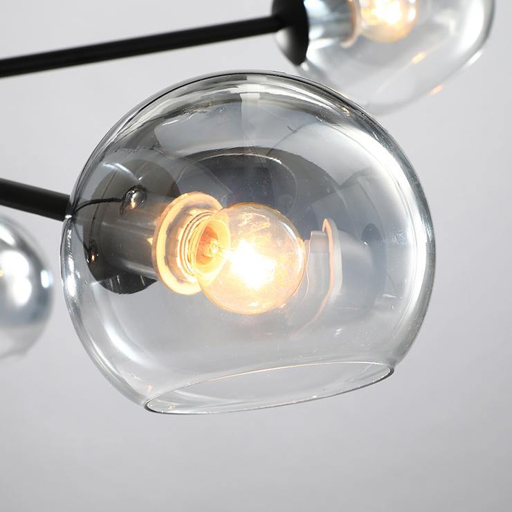 Staggered Glass 6-Light Chandelier