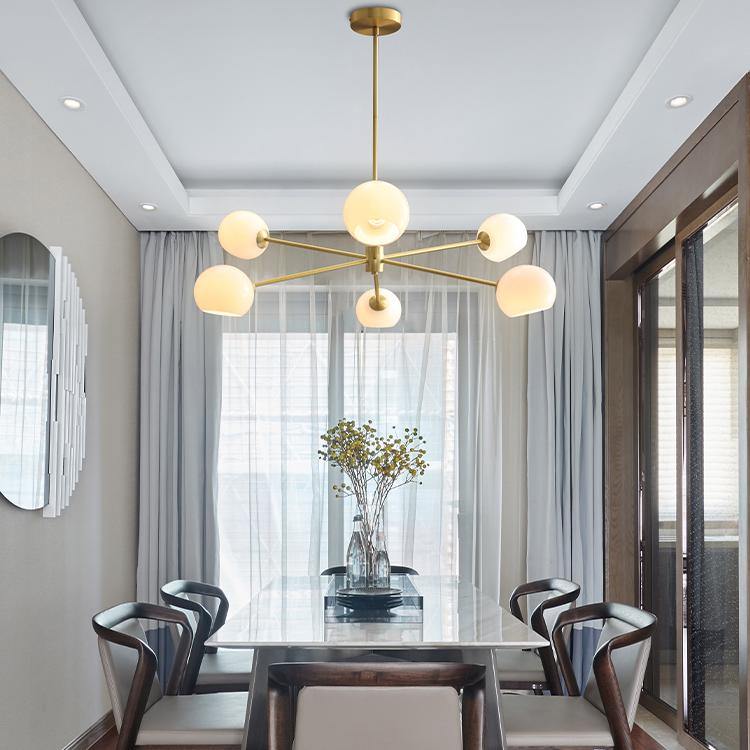 Staggered Glass 6-Light Chandelier