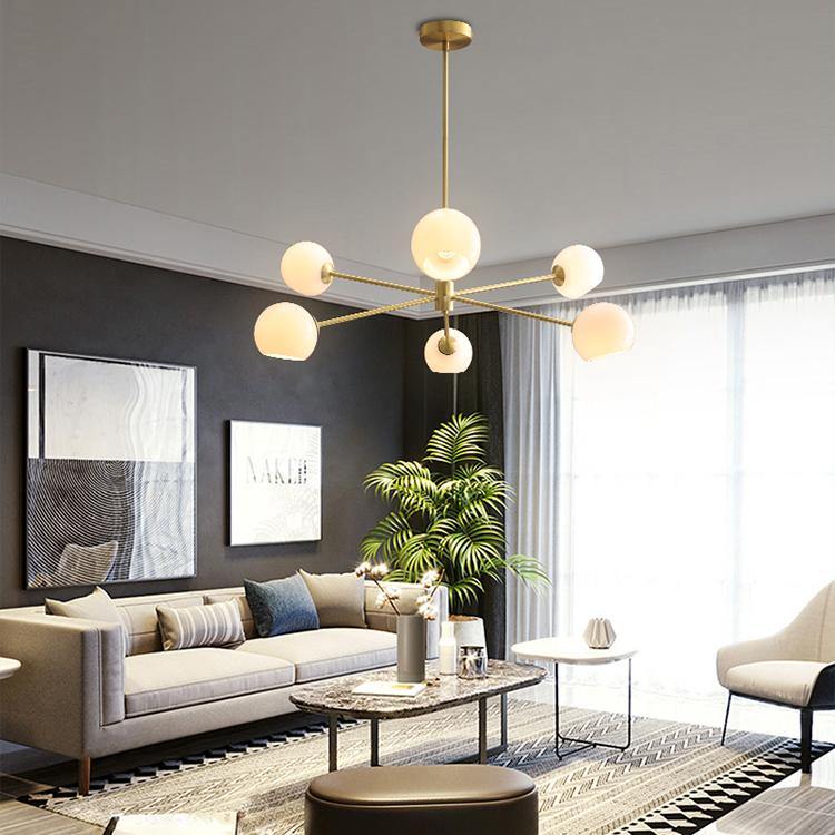 Staggered Glass 6-Light Chandelier