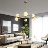 Staggered Glass 6-Light Chandelier