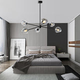 Staggered Glass 6-Light Chandelier