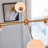 Staggered Glass 6-Light Chandelier