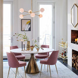 Staggered Glass 6-Light Chandelier