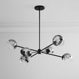 Staggered Glass 6-Light Chandelier