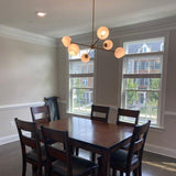 Staggered Glass 6-Light Chandelier