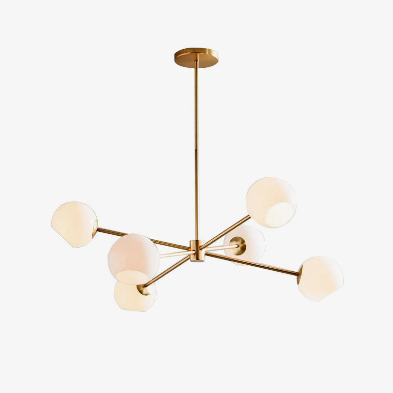 Staggered Glass 6-Light Chandelier