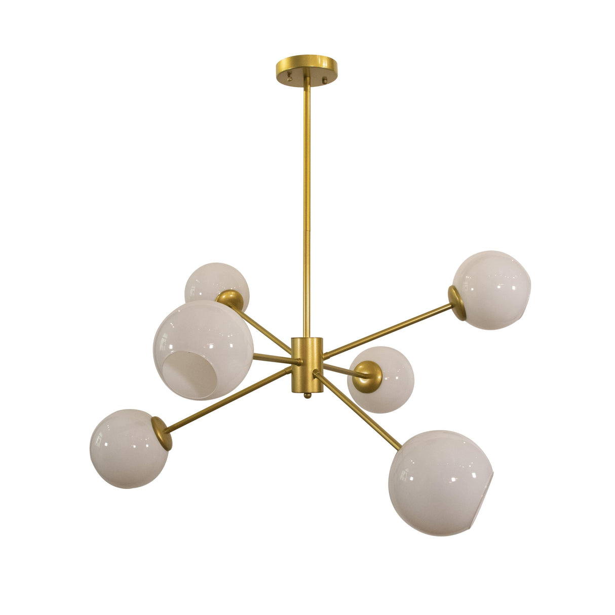 Staggered Glass 6-Light Chandelier
