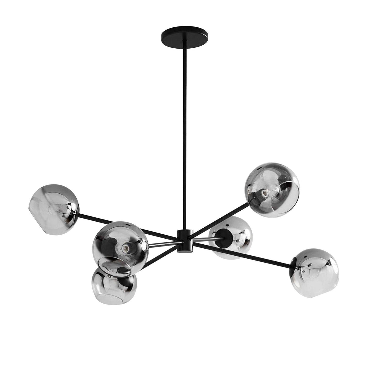 Staggered Glass 6-Light Chandelier