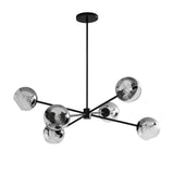 Staggered Glass 6-Light Chandelier