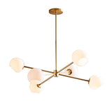 Staggered Glass 6-Light Chandelier