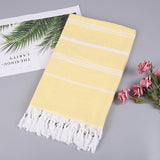 Cotton Turkish Bath Towel with Tassels