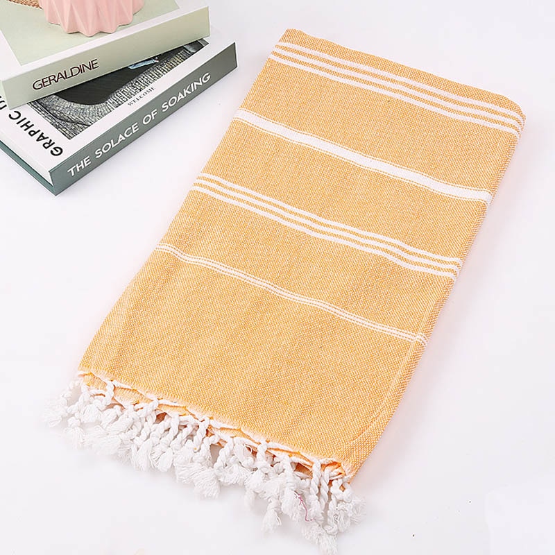 Cotton Turkish Bath Towel with Tassels