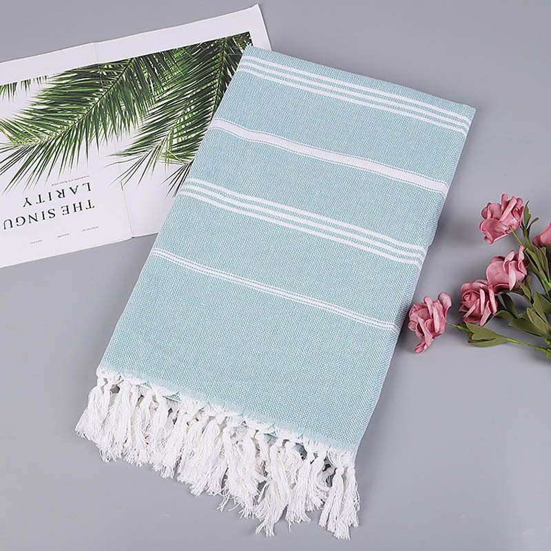 Cotton Turkish Bath Towel with Tassels