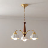 Swedish Modern Brass Chandelier