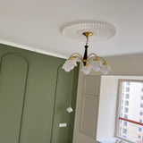 Swedish Modern Brass Chandelier