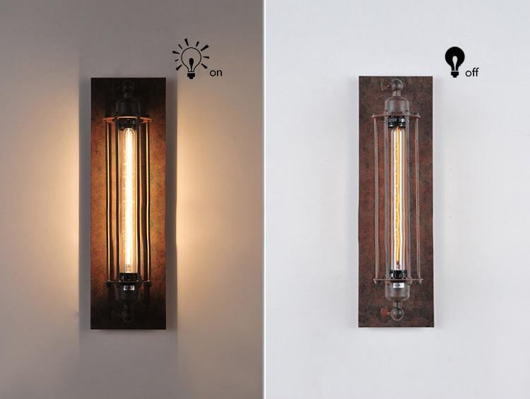 Long Pencil Bulb Industrial Retro Wall Light