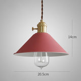 Pastel Coloured Cone Shade Industrial Pendant Light