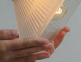 Fluted glass pendant light