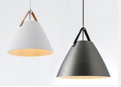 Leather Strap Suspension Minimalist Pendant Ceiling Light