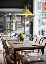 Pastel Coloured Cone Shade Industrial Pendant Light