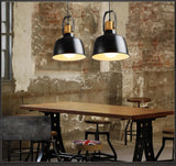 Newman Black Dome Industrial Loft Pendant Light