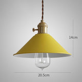 Pastel Coloured Cone Shade Industrial Pendant Light