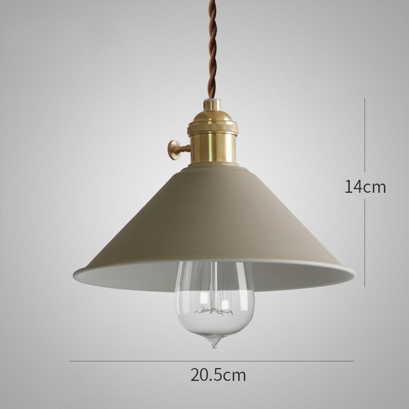 Pastel Coloured Cone Shade Industrial Pendant Light