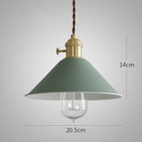 Pastel Coloured Cone Shade Industrial Pendant Light