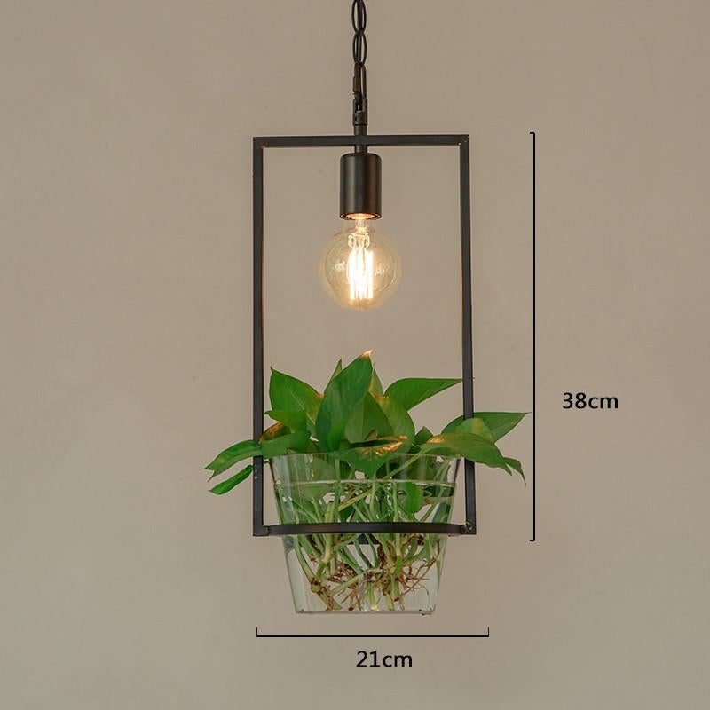 Hanging Plant Box Frame Pendant Light