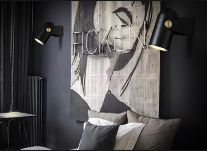 Black Spotlight Minimalist Wall Light