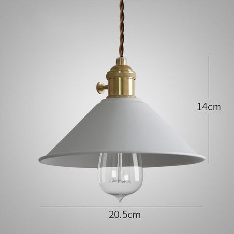 Pastel Coloured Cone Shade Industrial Pendant Light